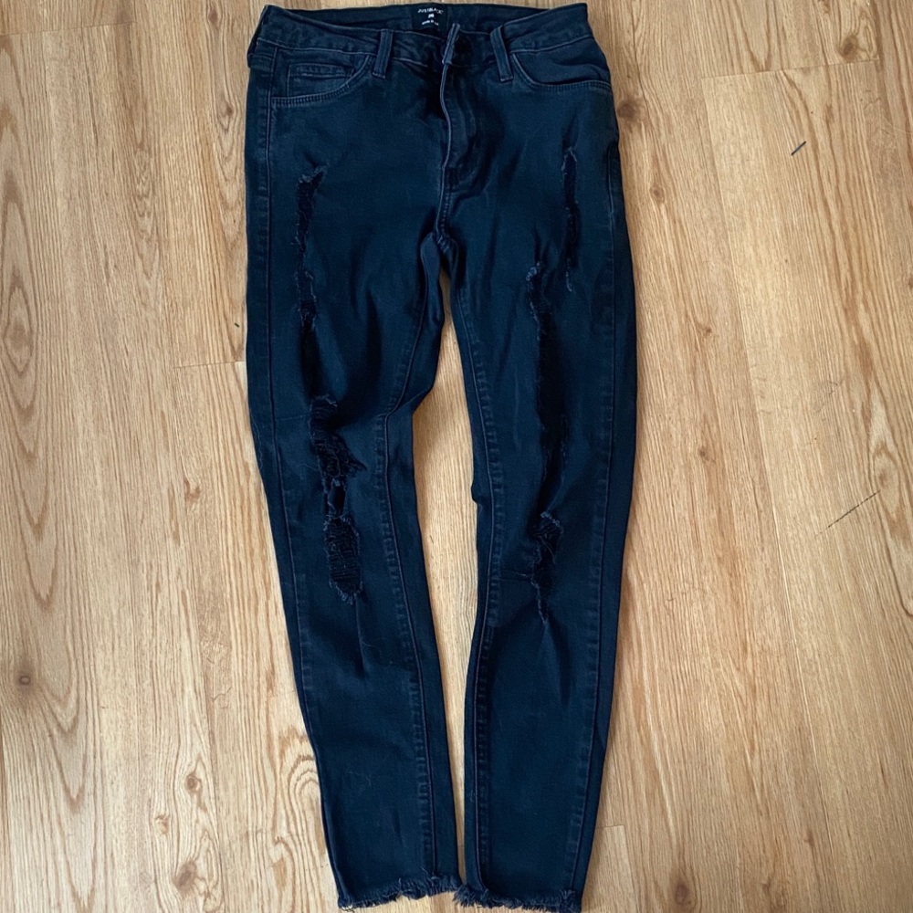 Skinny Black Ripped Jeans - Picture 2 of 4